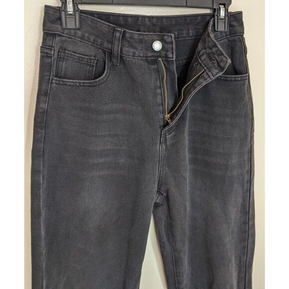 Shein Women's Jeans Black Distressed High Rise Size Small Tall - Picture 8 of 11